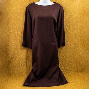 Michael Faircloth Brown Wool Dress